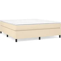VidaXL Boxspringbettgestell, Creme 180x200 cm Stoff