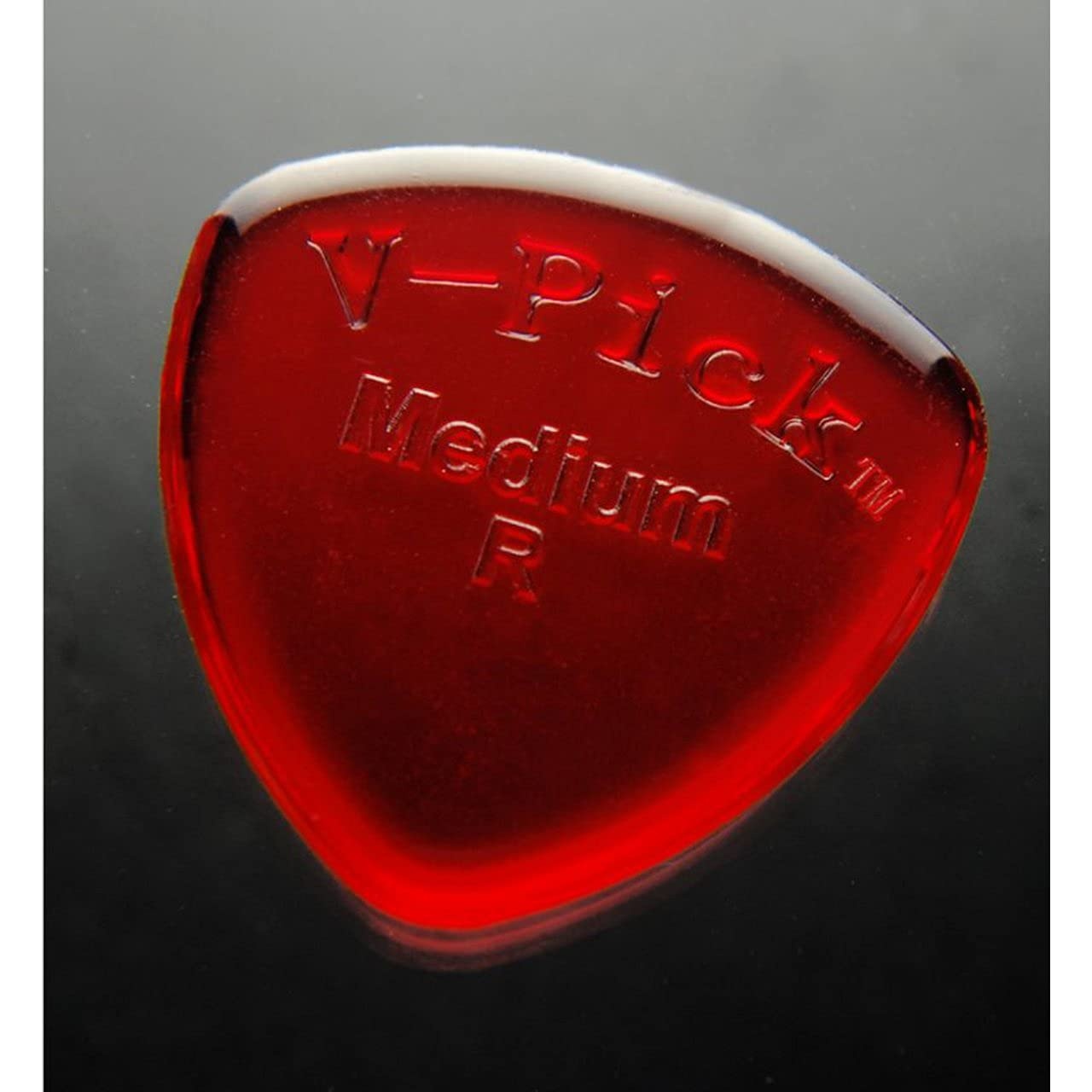 V-PicksTM »MEDIUM ROUND - GUITAR AND MANDOLINE PICK« Plektren für Gitarre und Mandoline - 2.75mm - Farbe: Ruby Red