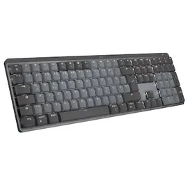 Logitech MX Mechanical Graphite, LEDs weiß, Kailh Choc V2 LOW PROFILE BROWN, Logi Bolt, USB/Bluetooth, DE (920-010748)