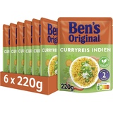 BEN’S ORIGINAL Ben's Original Express Reis Curryreis, 6 Packungen (6 x 220g)