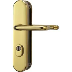 WET-Schutz-Drückergarnitur,Langschild KLZS714,Profilzylinder gelocht,E72,Messing