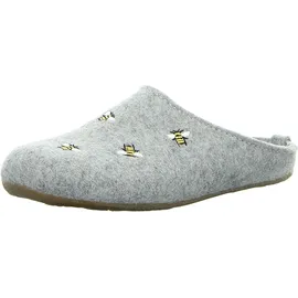 HAFLINGER Everest Api Filzpantofffeln mit Applikation Steingraumeliert (84), Gr. 41