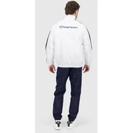 Sergio Tacchini Trainingsanzug SERGIO TACCHINI "AGAVE 025 TRACKSUIT Herren", Herren, Gr. L, blau (navy, weiß), 100% POLYESTER, slim fit, Sportanzüge Trainingsanzug, Trainingsanzug Herren, Tracksuit, Retro, Outdoor, Jogging, Streetwear
