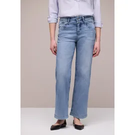 STREET ONE High Waist Wide Leg Jeans im Loose Fit Light Blue wash 28 - 28W / 26L