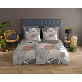 Muller Textil Hendrik Kreise Grau 200 x 200 cm + 2 x 80 x 80 cm