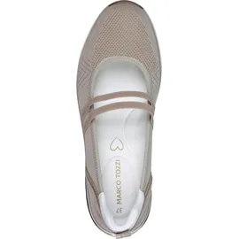 Marco Tozzi Damen Slipper mit Riemen Bequem, Beige 41 EU