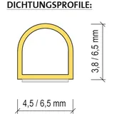 InfraWorld Silikon-Profildichtung 6 x 6 mm 1 Rolle mit 100 m