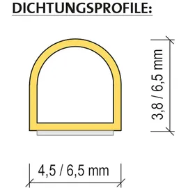 InfraWorld Silikon-Profildichtung 6 x 6 mm 1 Rolle mit 100 m