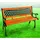 INDA-EXCLUSIV Massivholz Parkbank 125 x 52 x 74 cm Schwarz