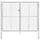 vidaXL Gartentor 306 x 250 cm Silber/Stahl