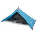 vidaXL Campingzelt Familienzelt Ferienzelt 1 Person Blau 255x153x130 cm 185T Taft