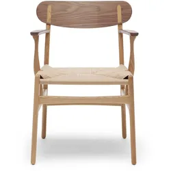 Carl Hansen - CH26 Armlehnenstuhl, Eiche geölt / Walnuss geölt / natur