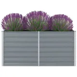 furnicato Hochbeet 160 x 80 x 77 cm Verzinkter Stahl Grau