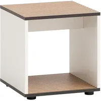 WELLTIME Schildmeyer Sitzhocker Katta weiß matt/Akustikpaneel Optik, 40 cm