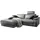 KAWOLA Ecksofa motorischer Relaxfunktion LOLA grau Webstoff Relaxfunktion