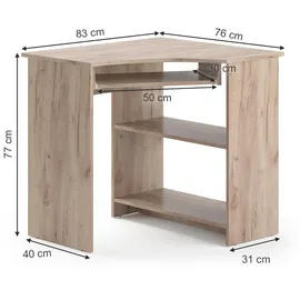 Vicco Eckschreibtisch Odin Sonoma