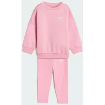 adidas Girls' Monogram Crew/Leggings Set Infant, Pink, - 104