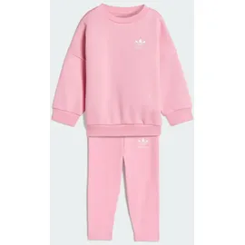 adidas Girls' Monogram Crew/Leggings Set Infant, Pink, - 104