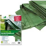 Bio Green Rainexo Abdeckplane für Gartenmöbel / Wetterschutzhaube hochreißfest, Grün, für 4 stapelbare Sessel 0.65 x 1.15 x 0.68 m