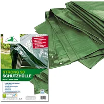 Bio Green Rainexo Abdeckplane für Gartenmöbel / Wetterschutzhaube hochreißfest, Grün, für 4 stapelbare Sessel 0.65 x 1.15 x 0.68 m