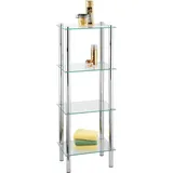Wenko Badregal Yago Viereckig 4 Glasablagen 104 cm