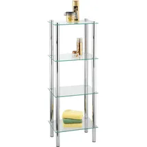 Wenko Badregal Yago Viereckig 4 Glasablagen 104 cm