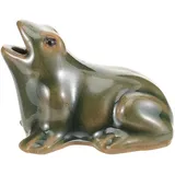 Milisten Dekorative Wasserspeier-Frosch-fontäne Aus Keramik Für Gartenlandschaften Wasserzirkulierendes Froschornament Für Innen Außenbereich Harmonische Dekoration Für Teiche Und Wasseranl