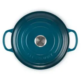 Le Creuset Signature Bräter 26 cm rund deep teal