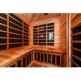 Luxus LED Infrarotsauna Infrarotkabine 150x150x190 cm Wärmekabine Sauna 4 Pers.