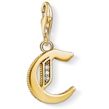 Thomas Sabo Damen-Charm-Anhänger C Buchstabe Gold Charm Club 925 Sterling Silber 1609-414-39