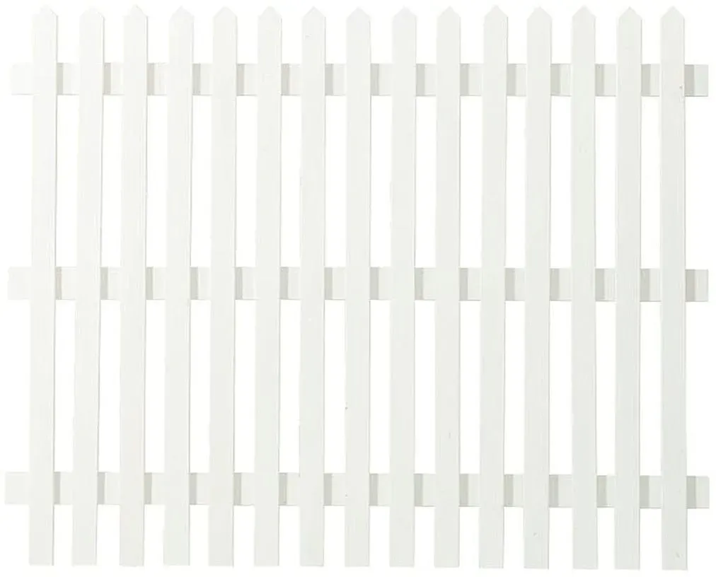 Gartenzaun PLUS "Skagen", weiß, H:120cm L:150cm, Holz, Stahl, Zaunelemente, Höhe: 80 und 120 cm, Gesamtlänge: 4,78 bis 23,62 m, zum Einbetonieren