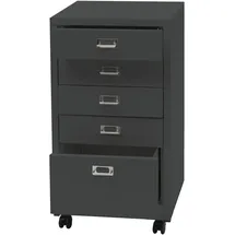 Mendler HWC-L49 Aktenschrank 75x40x41 dunkelgrau