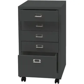 Mendler HWC-L49 Aktenschrank 75x40x41 dunkelgrau