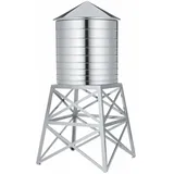 Alessi DL02 Water Tower Behälter - Edelstahl 18/10 glänzend poliert mit Aufsatz, Fassungsvermögen 73(cl), Durchmesser 12 cm, Höhe 27 cm, Silber