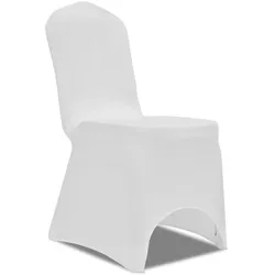 vidaXL Stretch-Stuhlhussen 100 Stk. Weiß