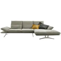 KOINOR Ecksofa aus Flachgewebe Francis ¦ grau ¦ Maße (cm): B: 314 H: 93 T: 159