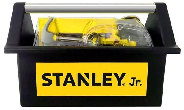 Open Toolbox + 5 pc Toolset Hammer Screwdriver Philips Screwdriver Flat Square Safety Goggle Open Toolbox