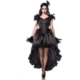 Mask Paradise Halloween Damen Kostüm Gothic Crow Lady aus Polyester und Baumwolle in der Farbe Schwarz, Größe: S, 80158-002-024