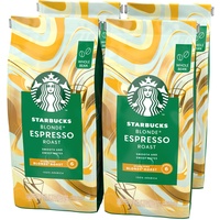 Starbucks Blonde Espresso Roast, Helle Röstung, Ganze Kaffeebohnen 450g (4er Pack)