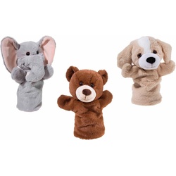 Heunec® Handpuppe Bär, Hund, Elefant (Set, 3-tlg) bunt