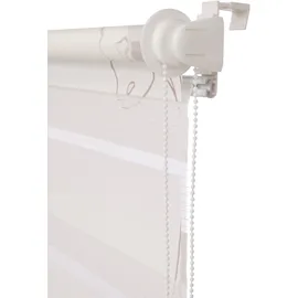 K-HOME Doppelrollo Denia 40 x 200 cm Blume/Petrol-Grau