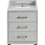 ed exciting design Stella Trading Moon mit LED-Beleuchtung & USB-Anschlüsse 3 Schubladen 47x61x46 cm