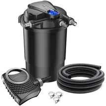Wiltec SunSun CPA-30000 SET bis 30000l 18W UVC NEO10000 Pumpe Schlauch Teichfilterset