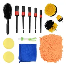 vidaXL Reinigungsbürsten-Set Auto 14 Teile Mehrfarbig
