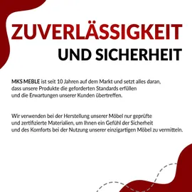 MKS Meble Ecksofa Polyester 5-Sitzer Grau