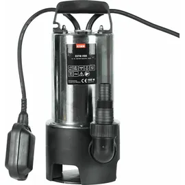 STIER Garden Tauchpumpe ESTW-1100 15.000 l/h Edelstahlgehäuse mit Schwimmer