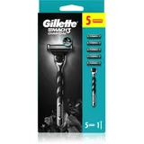 Gillette Mach3 Charcoal Rasierer + Rasierklingen 5 St.