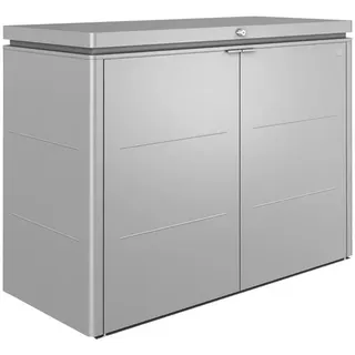 Garten-Highboard 160 cm Stahl Silber
