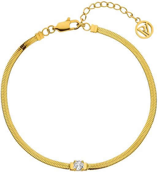 Paul Valentine Armband "Brilliant Sleek Bracelet" Edelstahl (Farbe: Vergoldet)