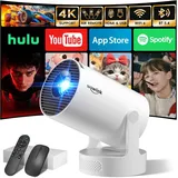 Mini Beamer 4K 2026 Eingebaute Apps 1080P FHD WLAN6 BT5.4 Auto Keystone Smart Pr